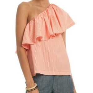 Trina Turk One-Shoulder Striped Top
